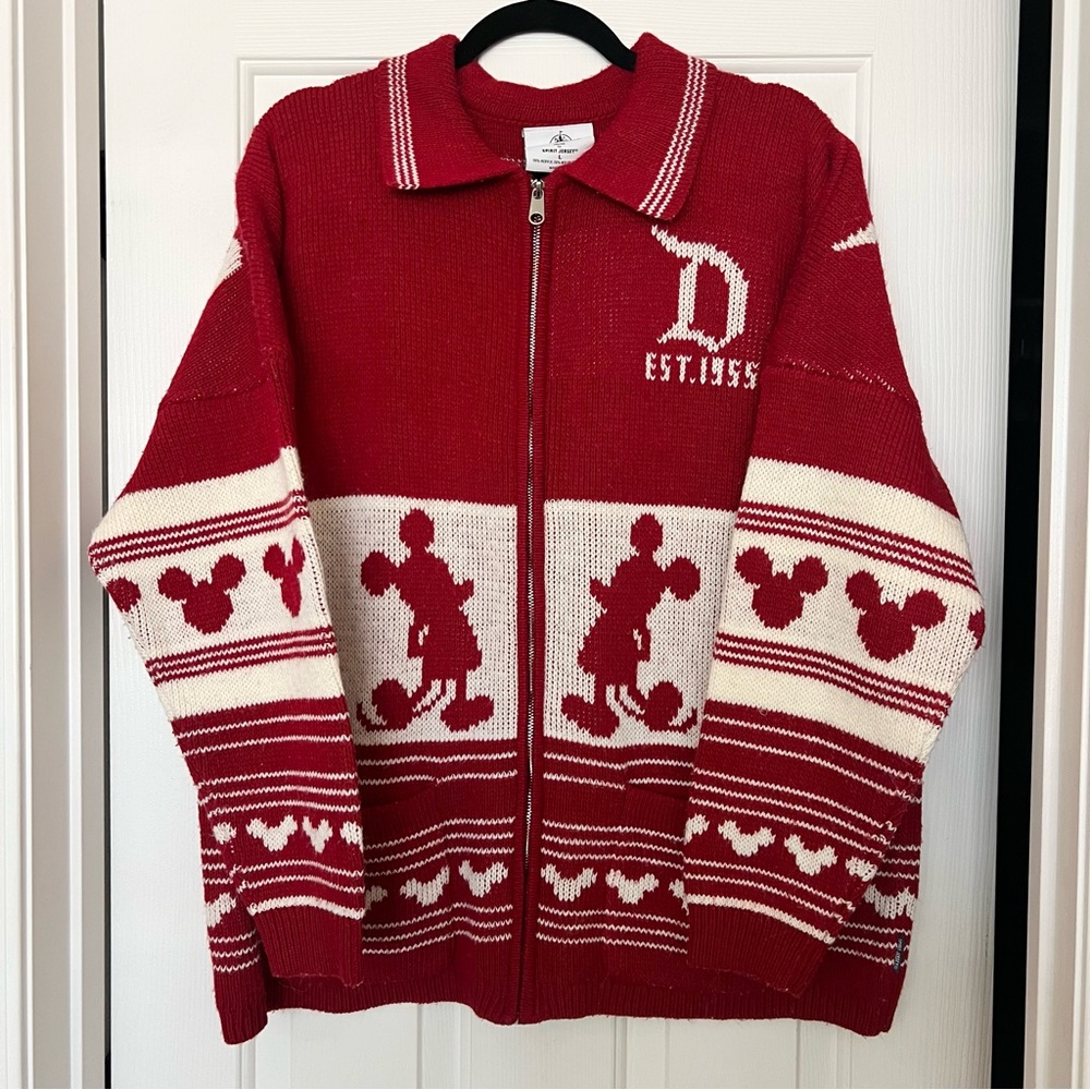 Rare Disney Disneyland Spirit Jersey Holiday Sweater, L